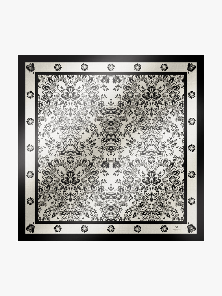 max mara modal and printed silk shawl