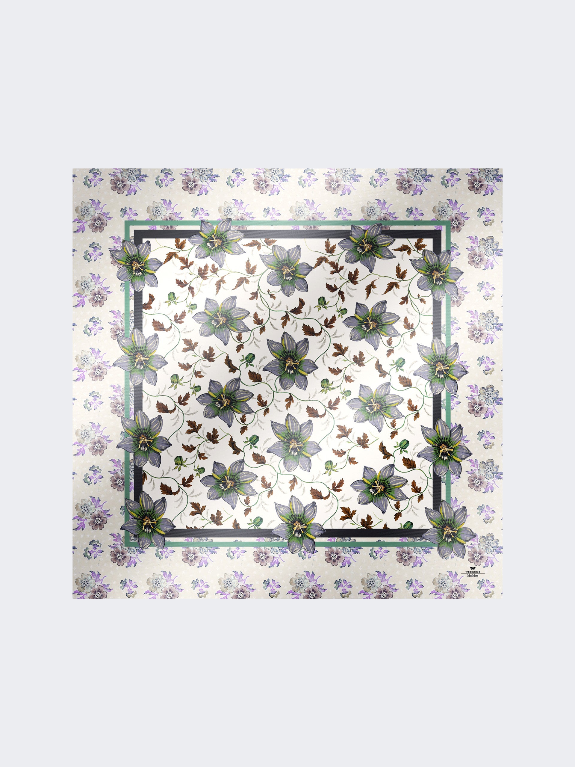 max mara printed silk twill foulard for women