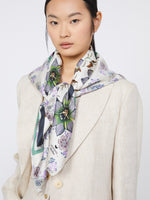 max mara printed silk twill foulard for women