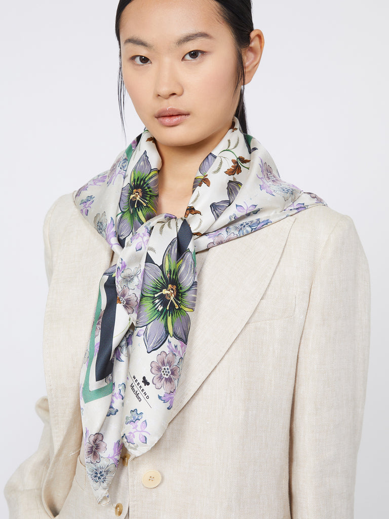 max mara printed silk twill foulard