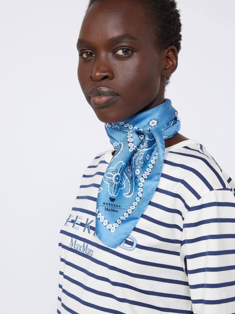 max mara bandanna print silk foulard