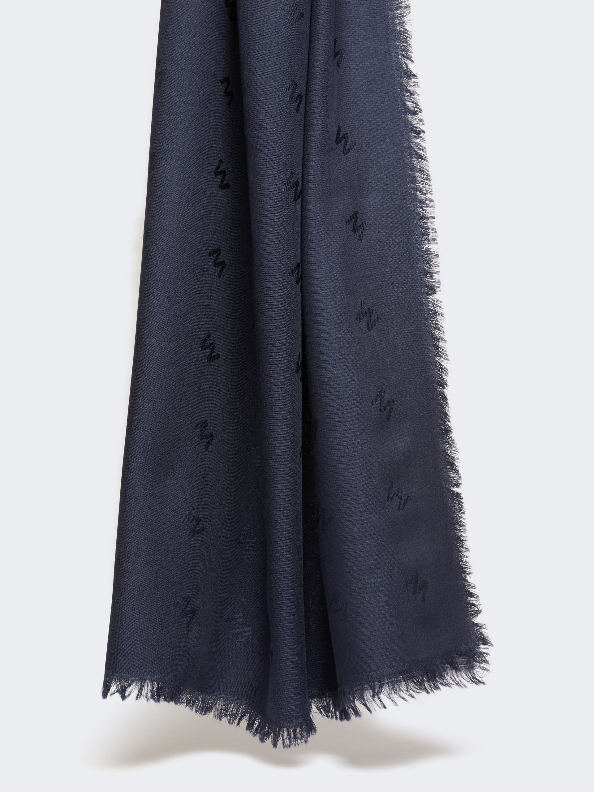 max mara jacquard-knit wool and silk shawl for women