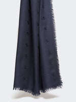 max mara jacquard-knit wool and silk shawl for women