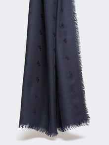 max mara jacquard-knit wool and silk shawl for women