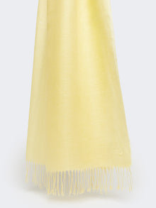 Linen Stole With Fringes for Women - Yellow - Max Mara UAE