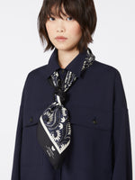max mara printed silk square foulard for women
