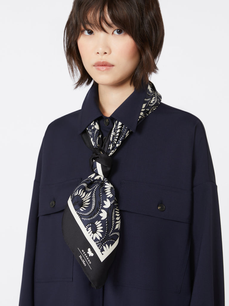 max mara printed silk square foulard for women