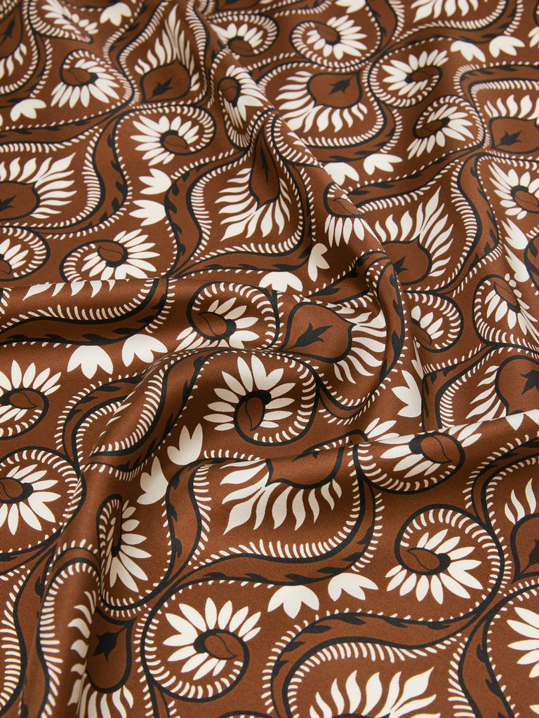 max mara printed silk square foulard