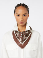 max mara printed silk square foulard for women