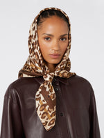max mara patterned silk twill foulard for women