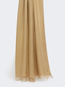 Viscose And Cashmere Shawl for Women - Camel - Max Mara UAE