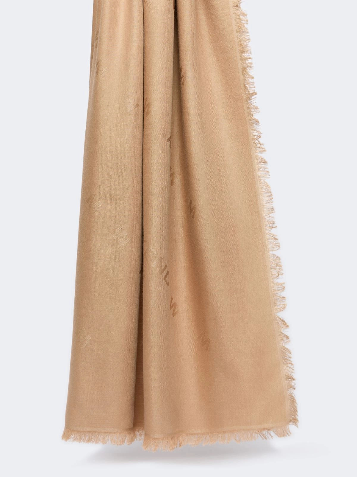 Jacquard wool and silk shawl