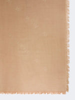 Jacquard wool and silk shawl