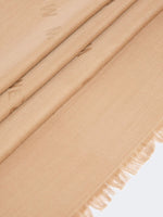 Jacquard wool and silk shawl