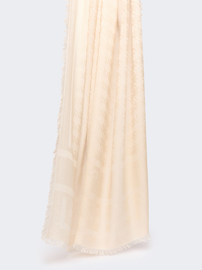 max mara jacquard shawl in modal, viscose and wool