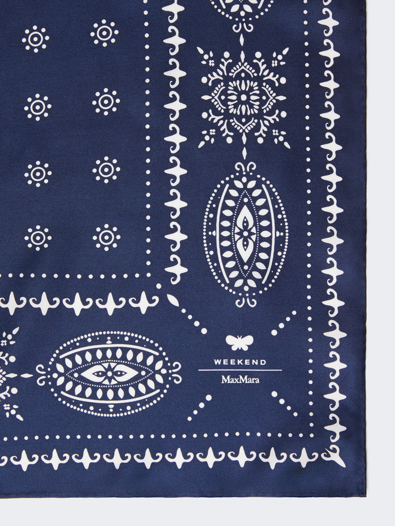Printed silk scarf