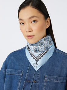 Printed silk scarf