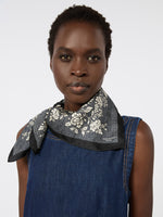 max mara printed silk twill scarf for women