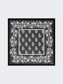 Printed Silk Twill Scarf for Women - Midnightblue - Max Mara UAE