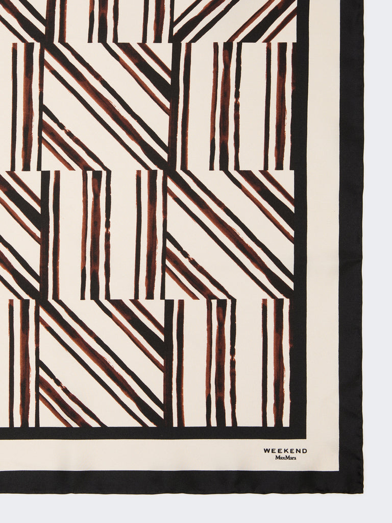 max mara printed silk twill scarf