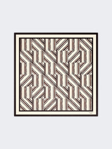 Printed Silk Twill Scarf for Women - Chocolate - Max Mara UAE