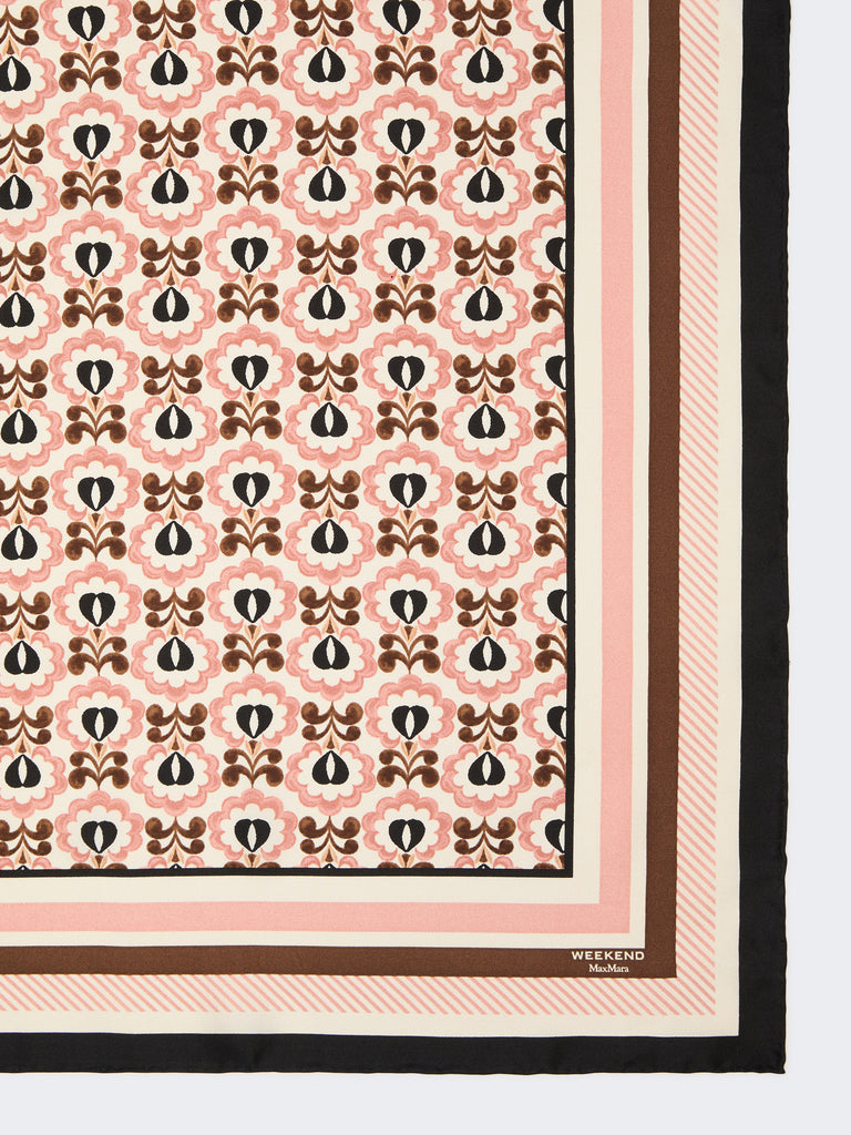max mara printed silk scarf