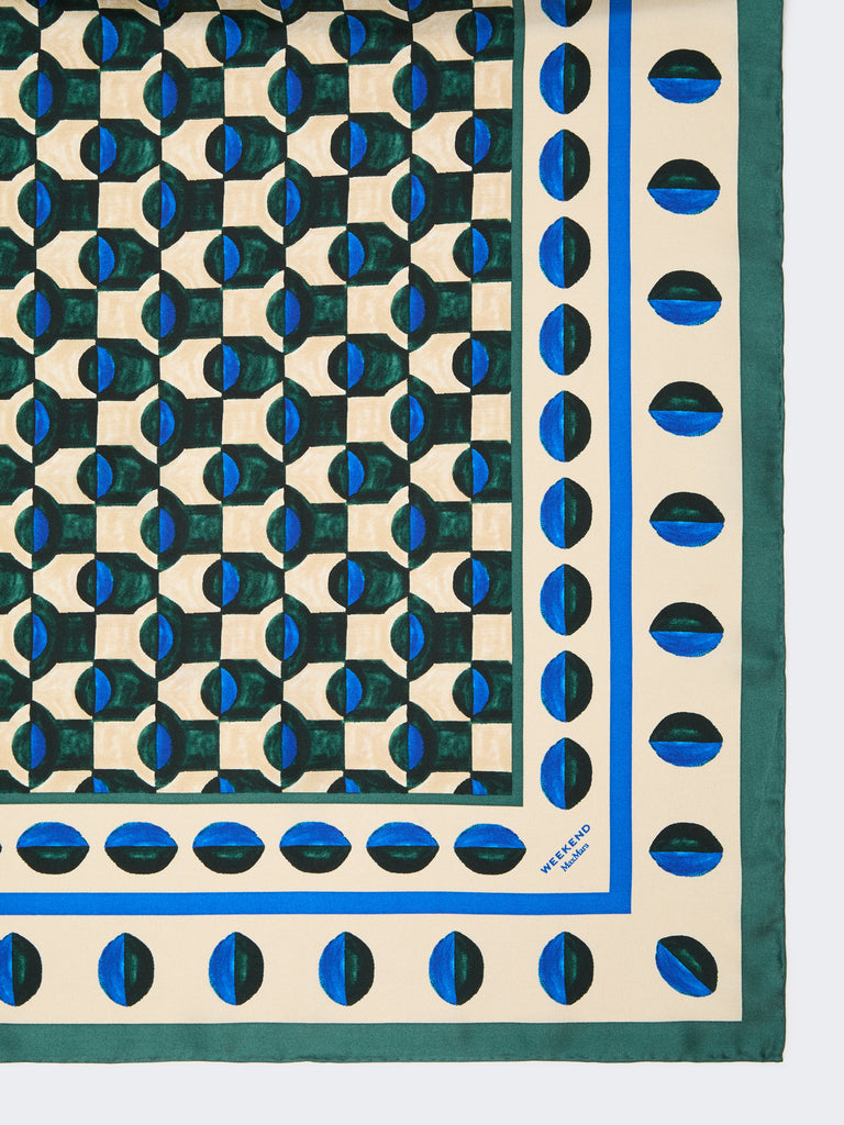 max mara printed silk scarf