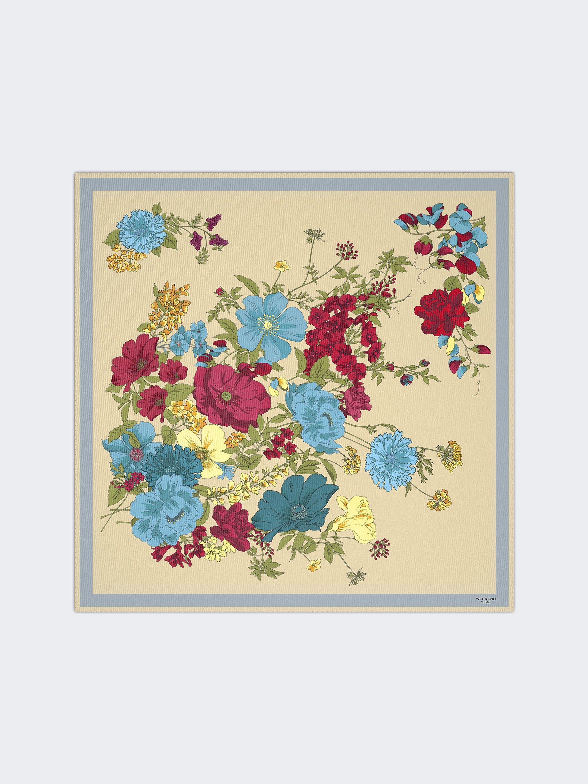max mara patterned silk twill foulard for women