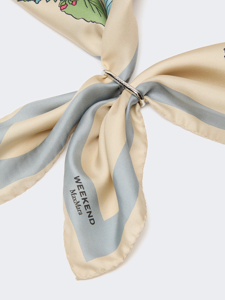 max mara patterned silk twill foulard
