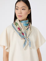 max mara patterned silk twill foulard for women