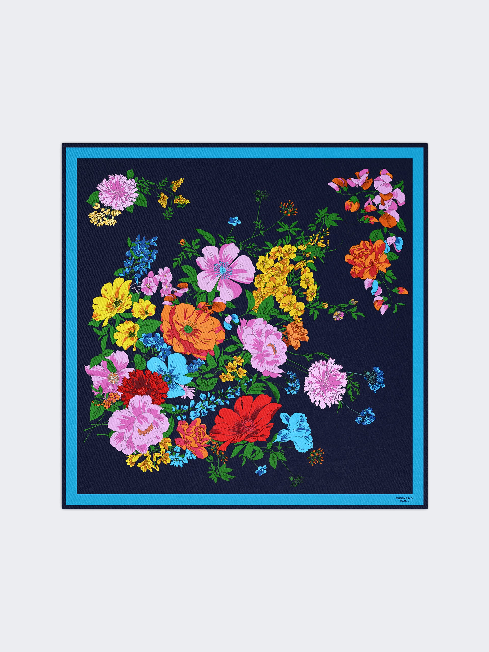 max mara patterned silk twill foulard for women