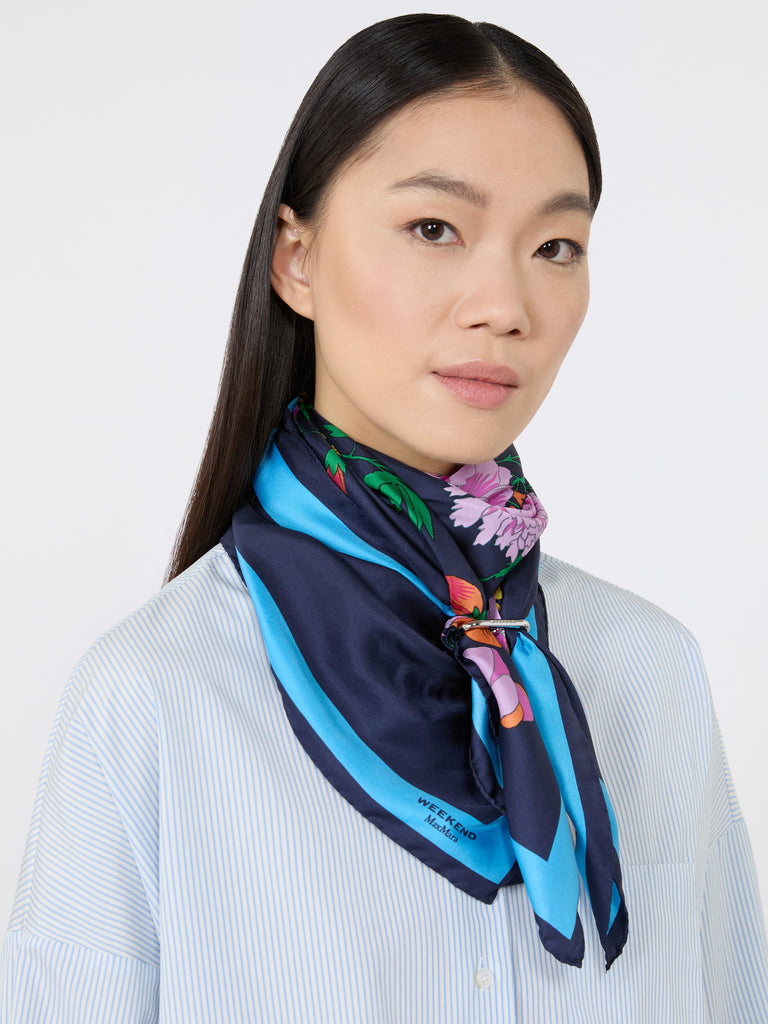 max mara patterned silk twill foulard