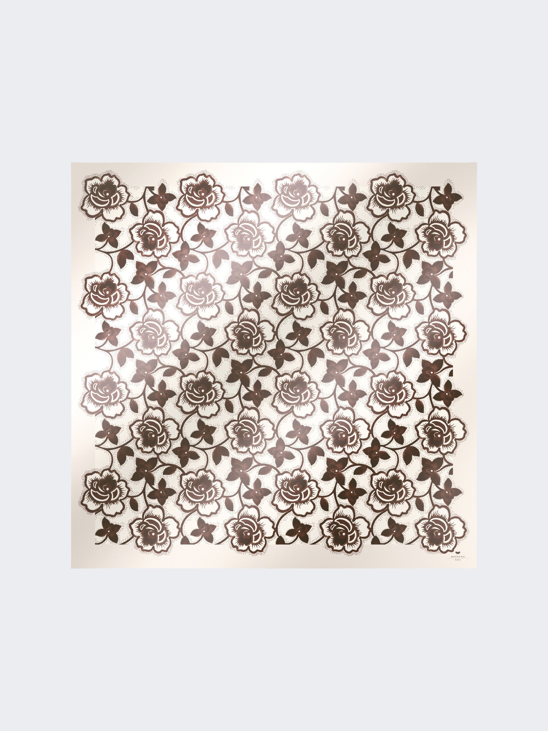 Printed Silk Pocket Square for Women - Black - Max Mara UAE