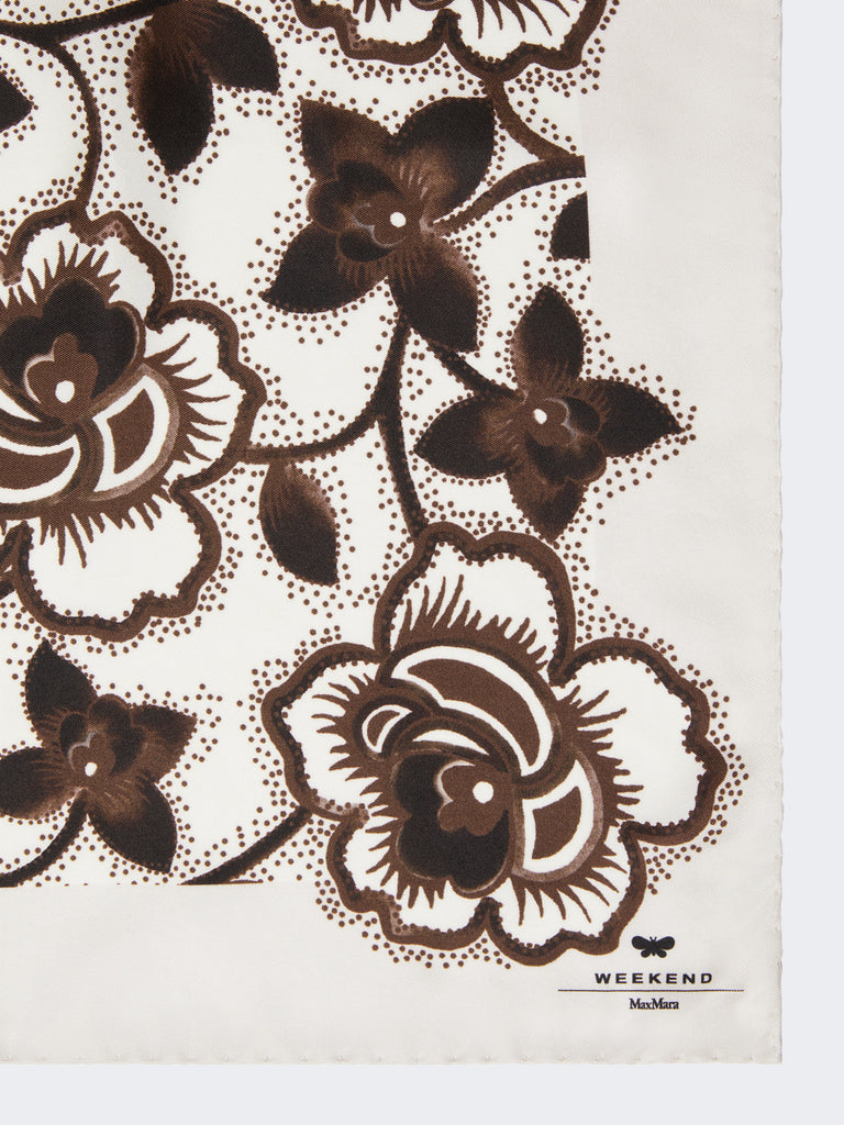 max mara printed silk pocket square