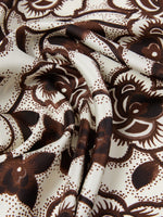 Printed Silk Pocket Square for Women - Black - Max Mara UAE