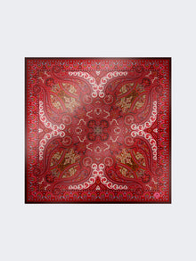 Printed silk twill scarf