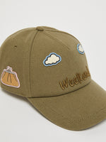 Canvas Baseball Cap for Women - Kaki - Max Mara UAE