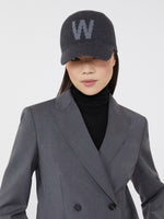 Wool Baseball Hat for Women - Light Grey - Max Mara UAE