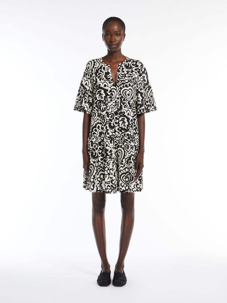 max mara short dress in patterned jersey