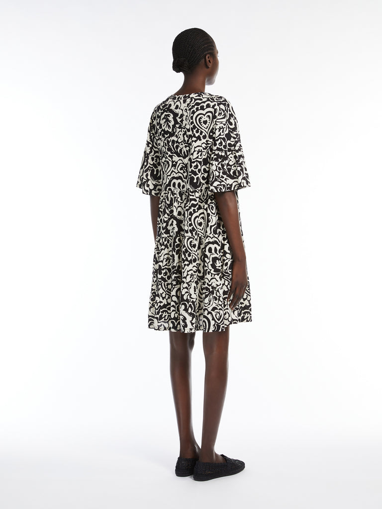 max mara short dress in patterned jersey
