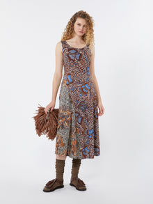 Printed Jersey Midi Dress for Women - Tobacco - Max Mara UAE