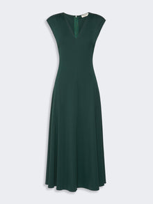 Long Interlock Jersey Dress for Women - Green - Max Mara UAE