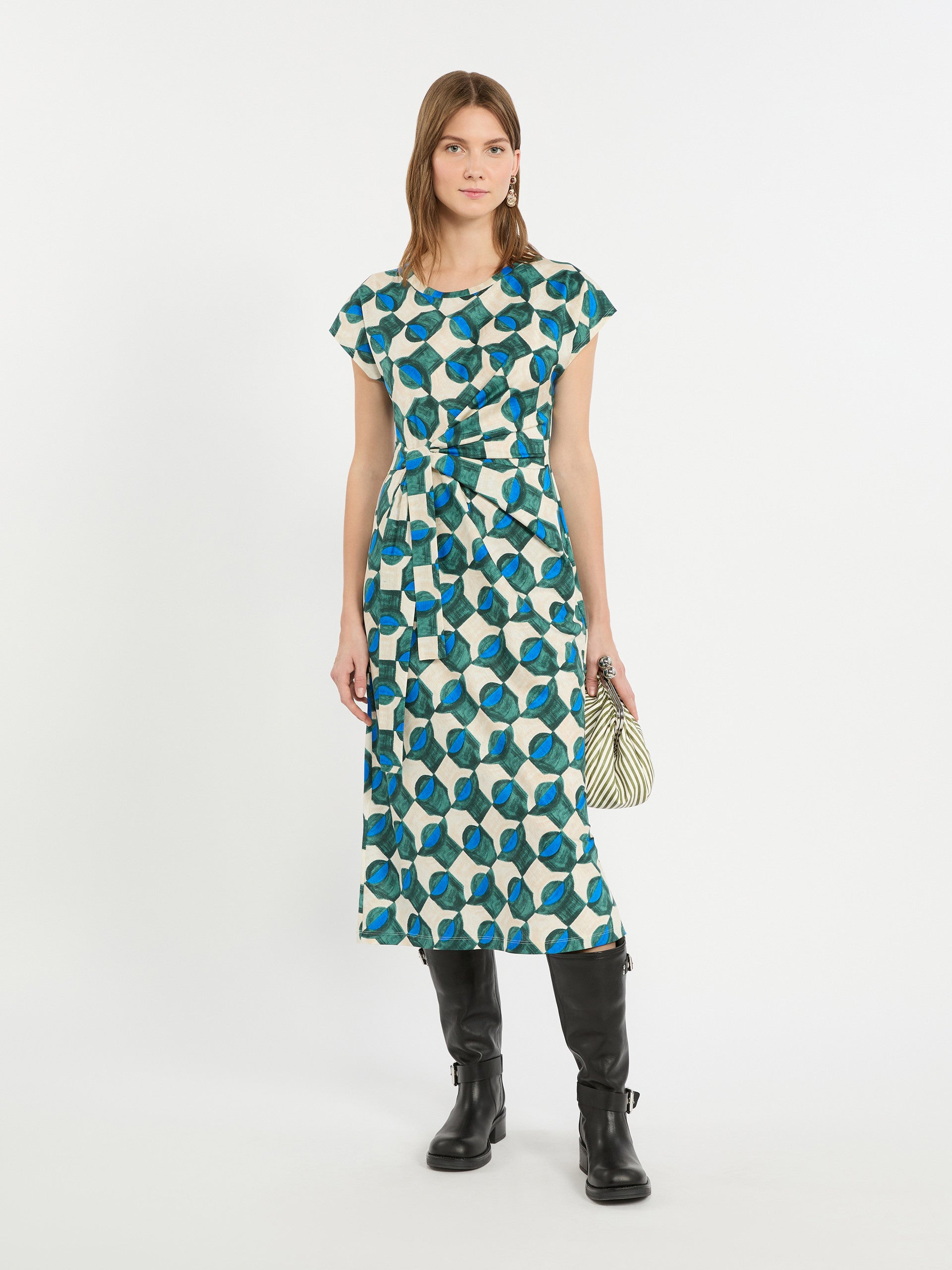 max mara patterned jersey midi dress for women
