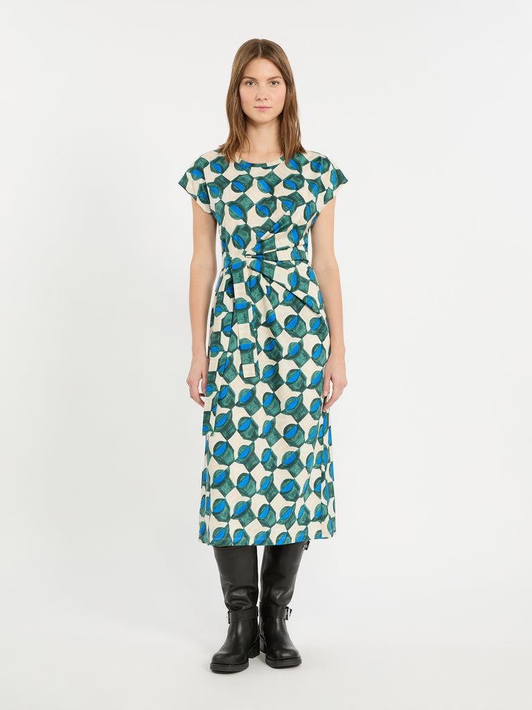 max mara patterned jersey midi dress