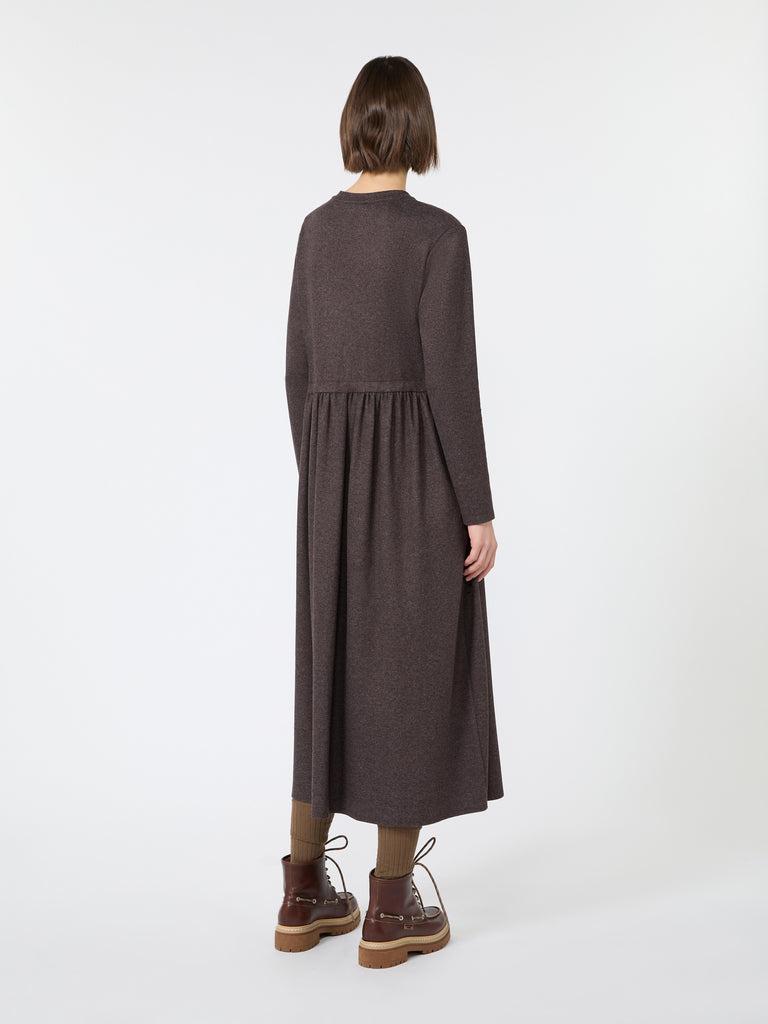 max mara jacquard jersey long dress