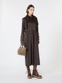 Jacquard Jersey Long Dress for Women - Brown - Max Mara UAE