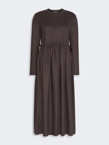 Jacquard Jersey Long Dress for Women - Brown - Max Mara UAE