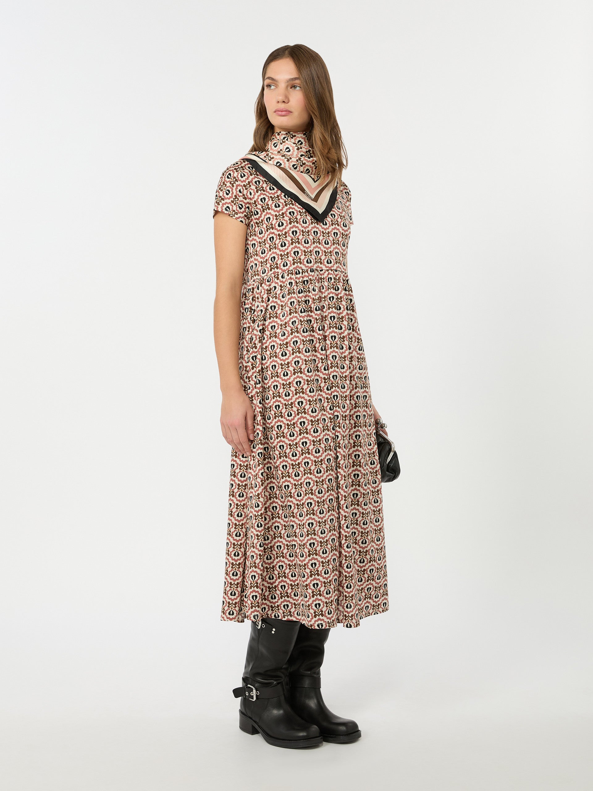 max mara long printed jersey dress for women