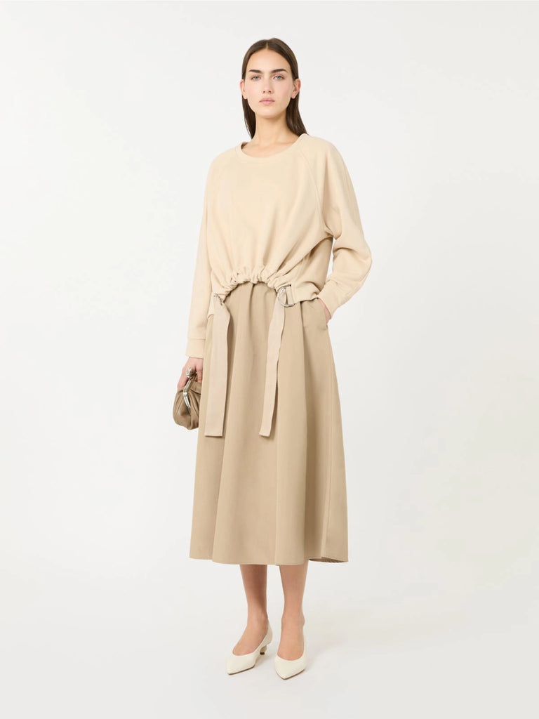 max mara technical fabric and cotton dress
