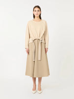 max mara technical fabric and cotton dress for women